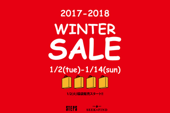 2017-2018 WINTER SALE 1/2(TUE)スタート!!