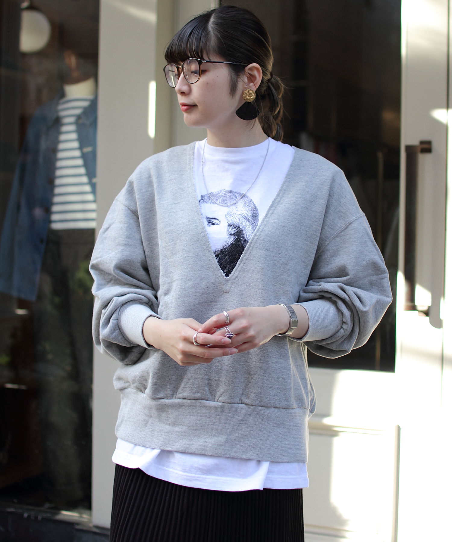 THE SHINZONE/シンゾーン Vネックスウェットプルオーバー V-NECK SWEAT