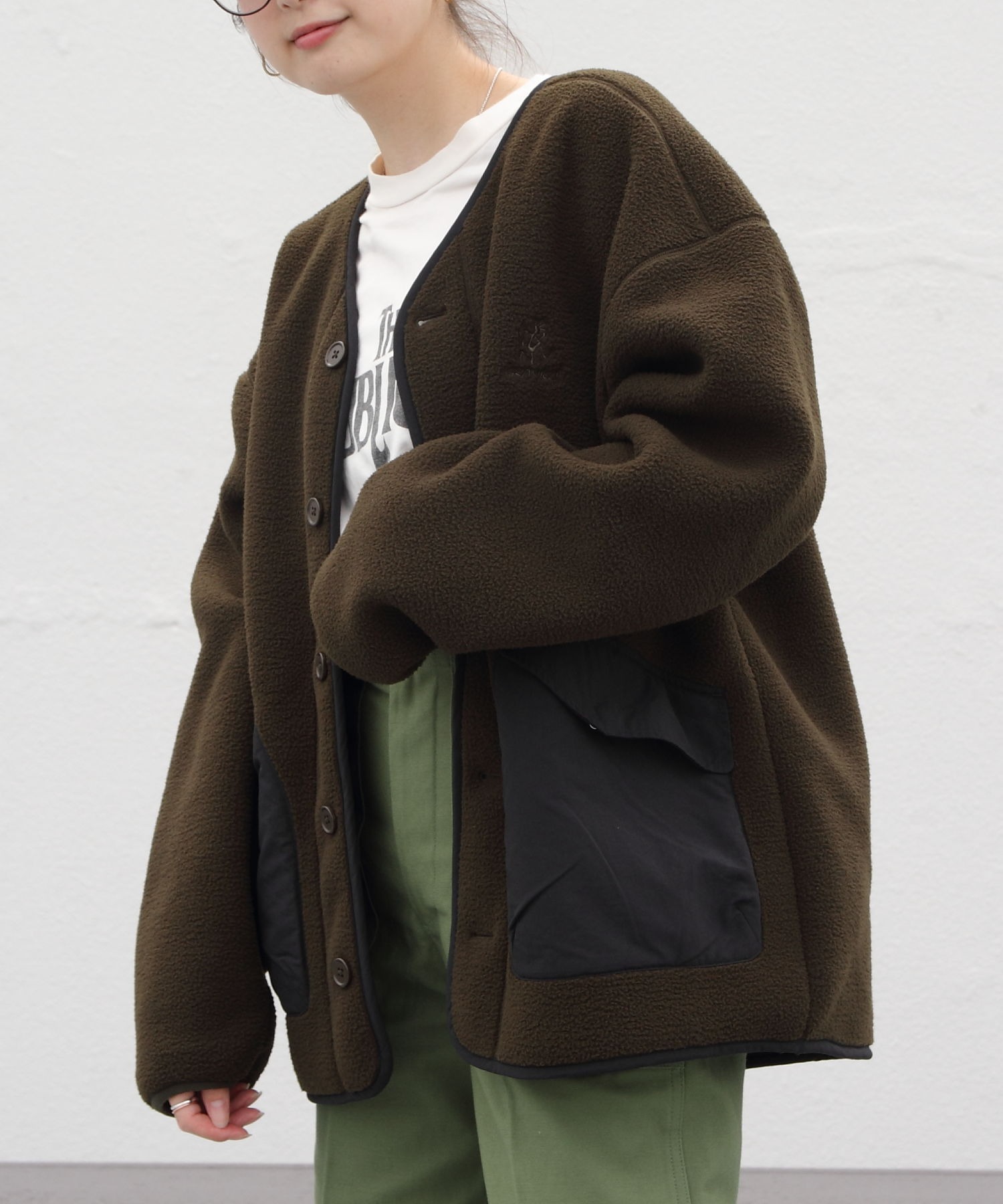 GRAMICCI/グラミチ ボアフリースカーディガン BOA FLEECE