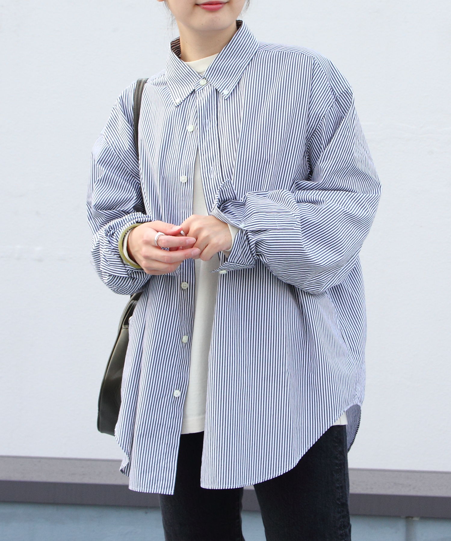 THE SHINZONE/シンゾーン　ストライプ　ダディシャツ　STRIPE DADDY SHIRTS　22SMSBL04