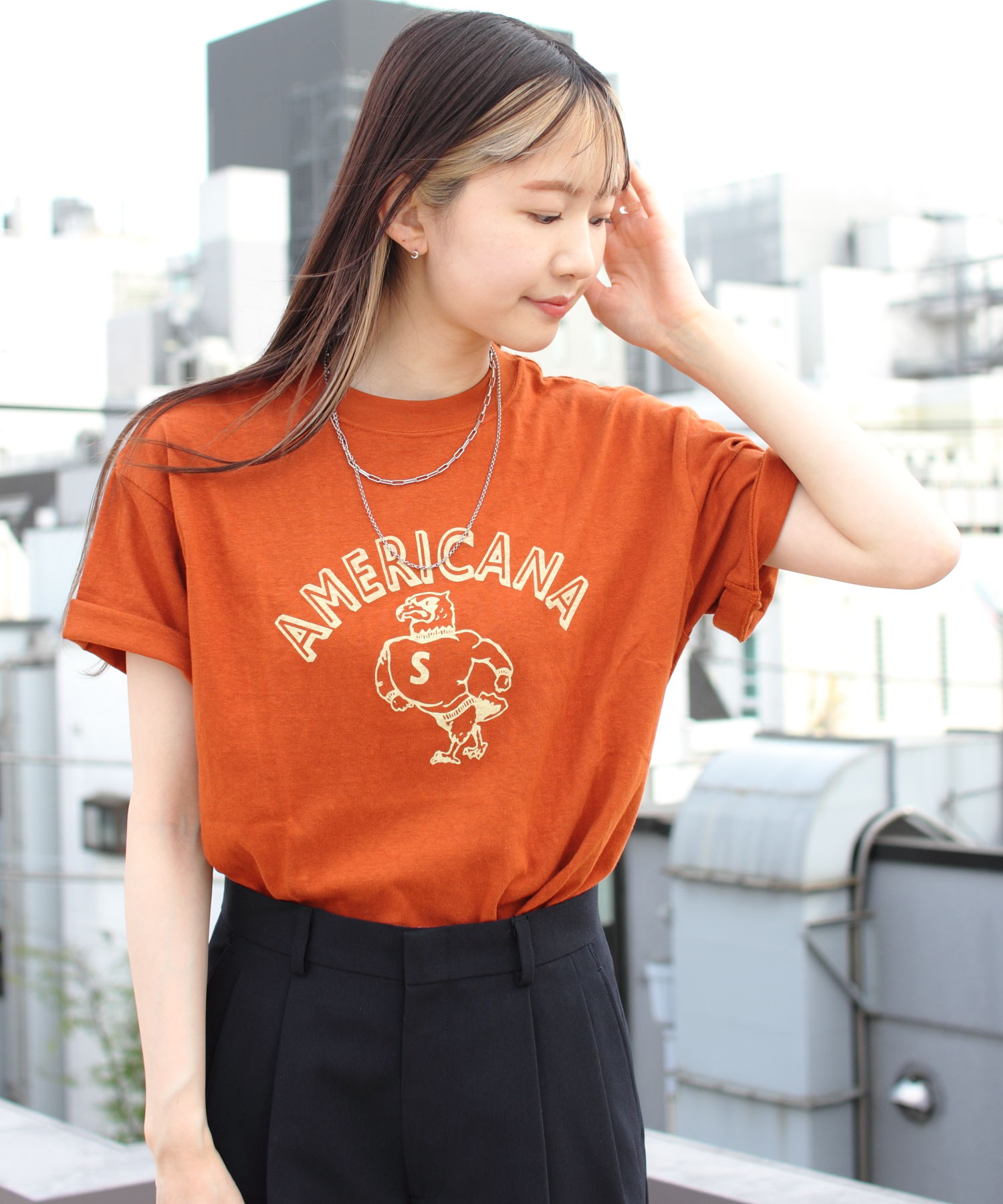 SHINZONE×AMERICANA/シンゾーン×アメリカーナ プリントTEE PRINT TEE