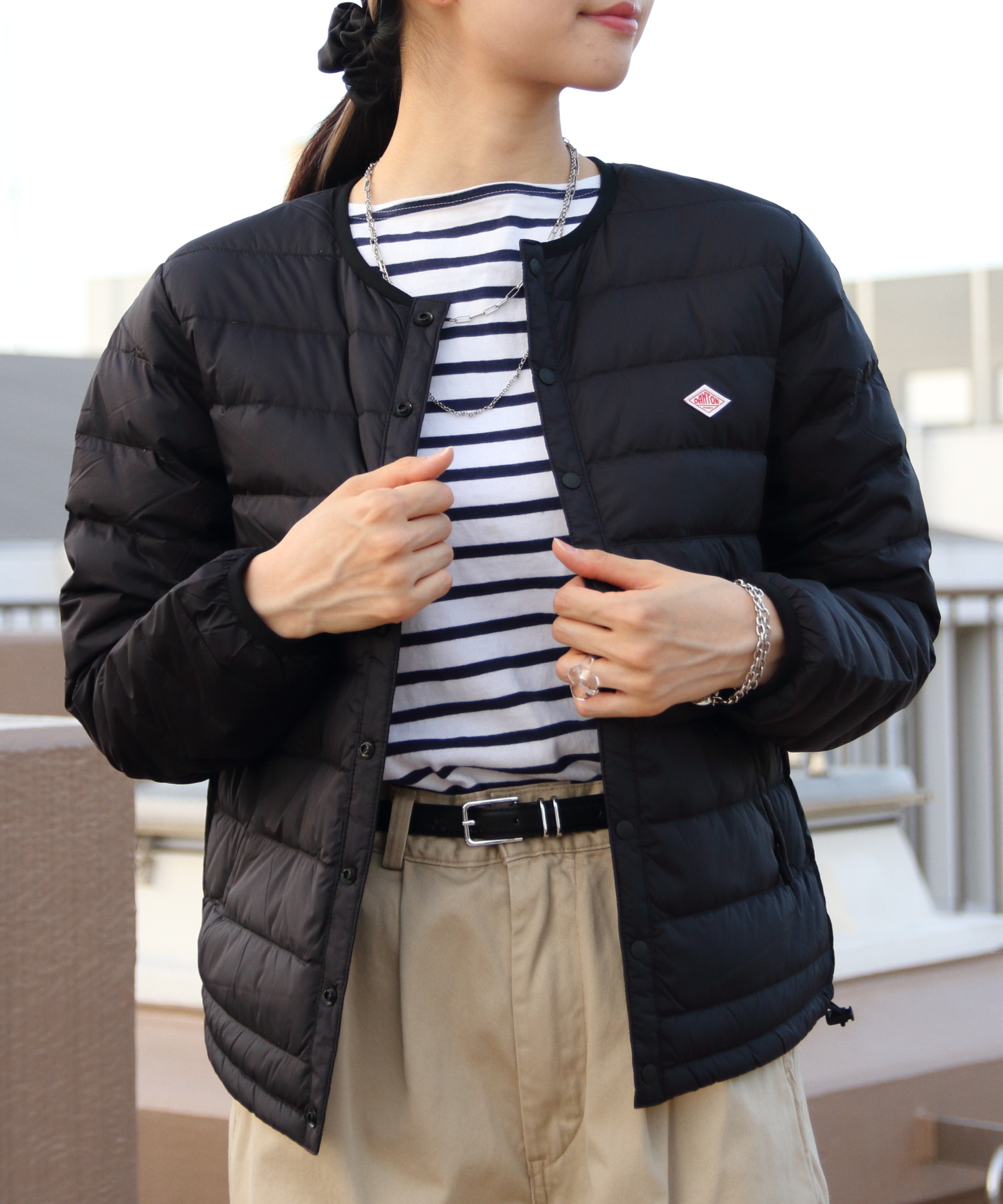 DANTON/ダントン　インナーダウンクルーネックジャケット　INNER DOWN CREW NECK JACKET（ウィメンズ）DT-A0001NNF