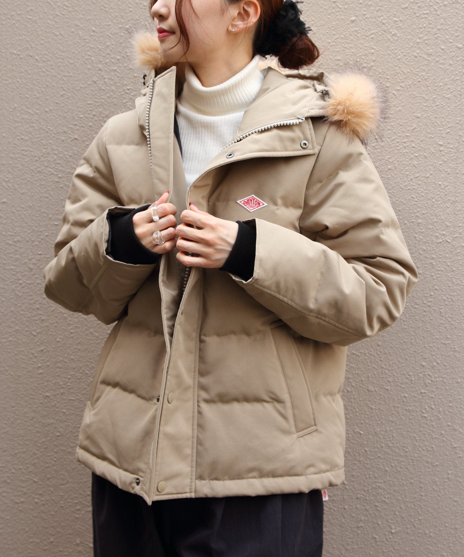 DANTON/ダントン　フェイクファーフーデッドダウンジャケット　FAKE FAR HOODED DOWN JACKET　DT-A0007 TPR